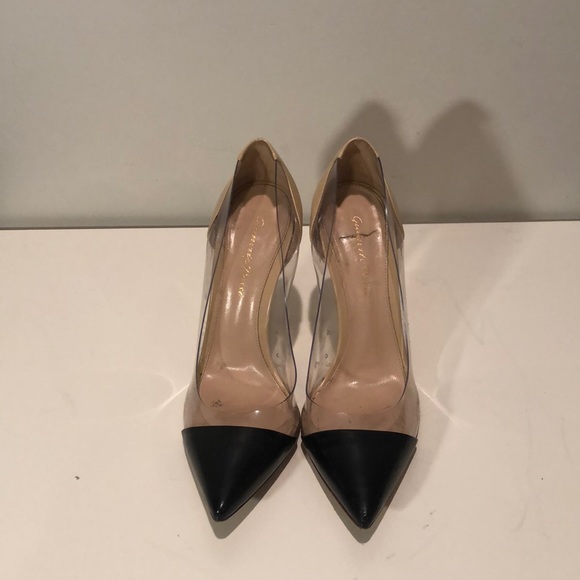 Gianvito Rossi Plexi Pump sz 37 Nude Black - Picture 4 of 5